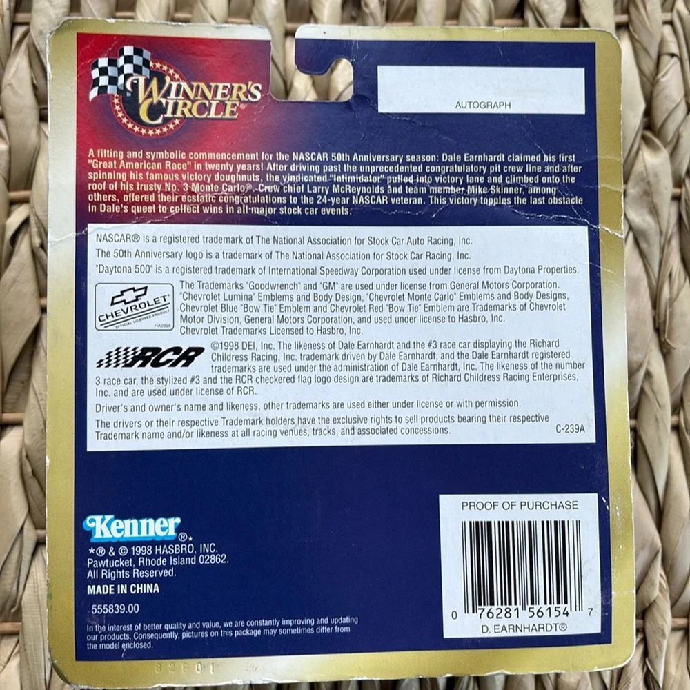 Winners Circle Daytona 500 Dale Earnhardt Feb 15 1998 Diecast Car Action Figure